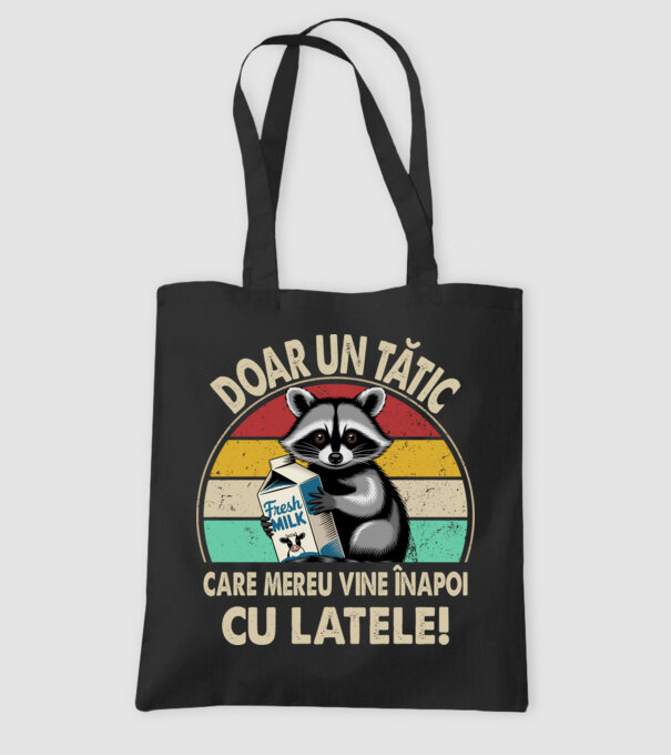 Retro Apa aki visszajött a tejjel RO model negru pe tricou