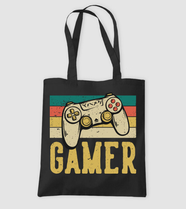 Retro gamer model negru pe tricou