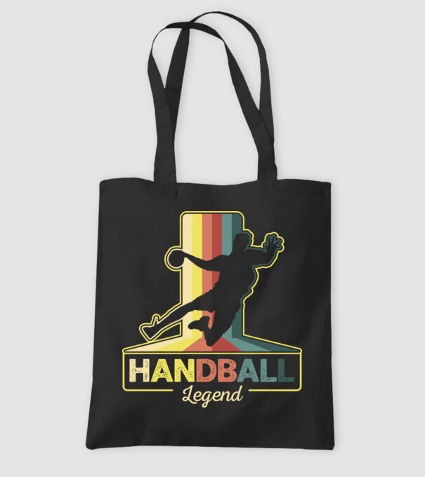 Retro Handball legend model negru pe tricou