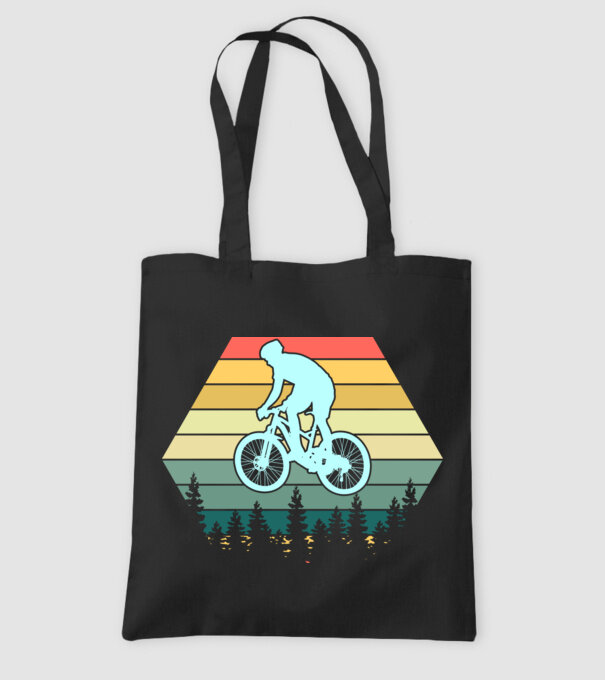 retro mountain bike model negru pe tricou