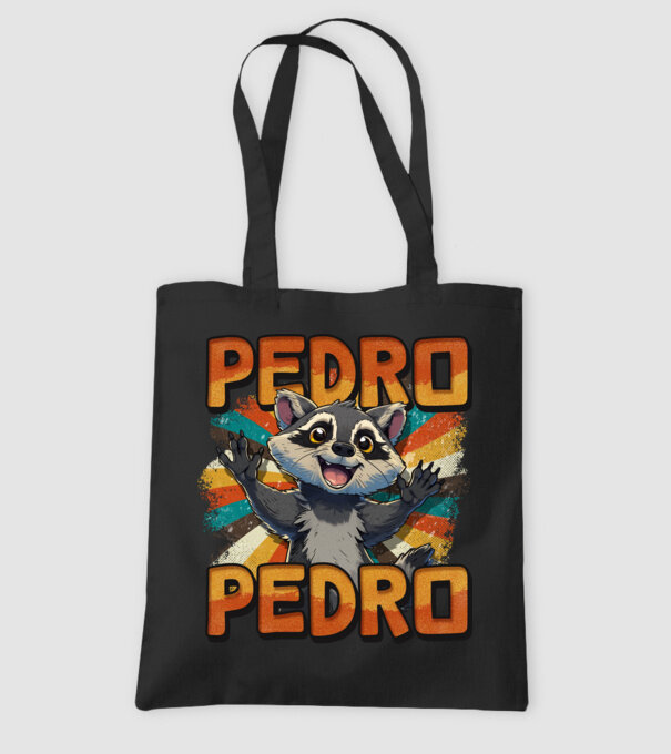 Retro Pedro model negru pe tricou