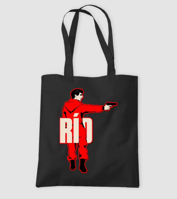 rio la casa de papel model negru pe tricou