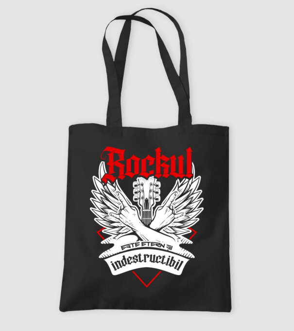 Rockul este etern și indestructibil model negru pe tricou