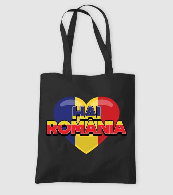 Romania heart model negru pe tricou