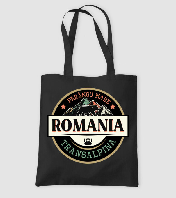România transalpina model negru pe tricou