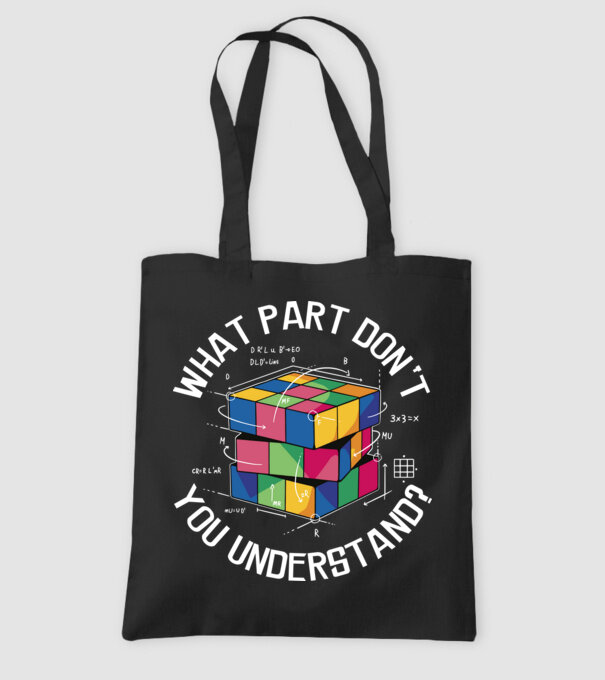 Rubik cube what part model negru pe tricou