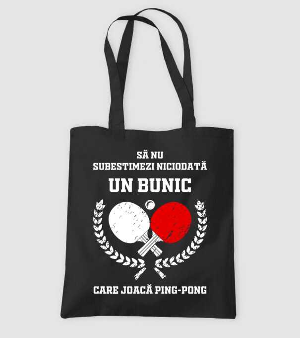 Să nu subestimezi niciodată un bunic care joacă ping-pong model negru pe tricou