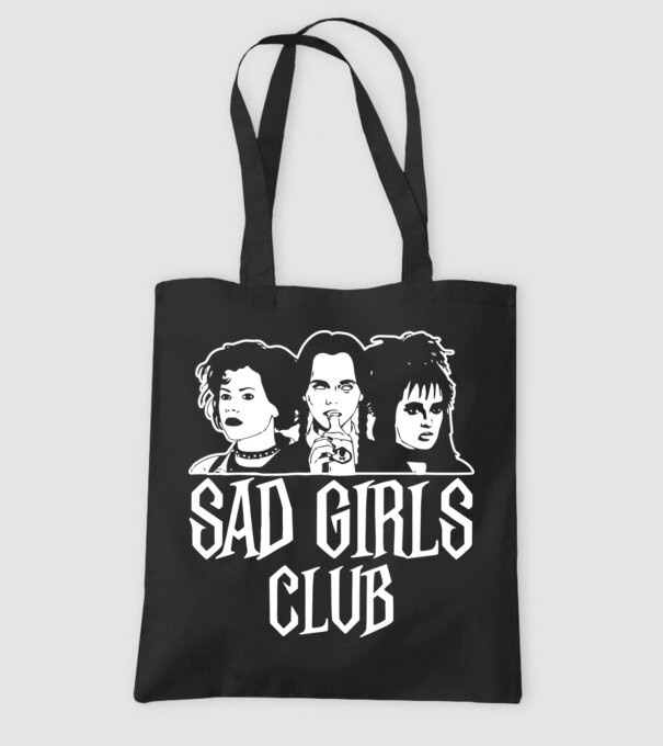 Sad Girls Club model negru pe tricou