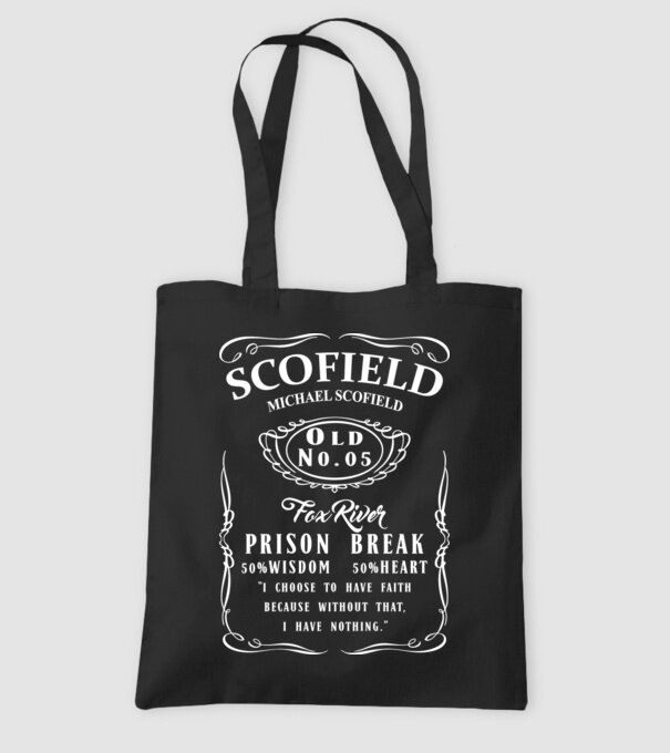 scofield model negru pe tricou