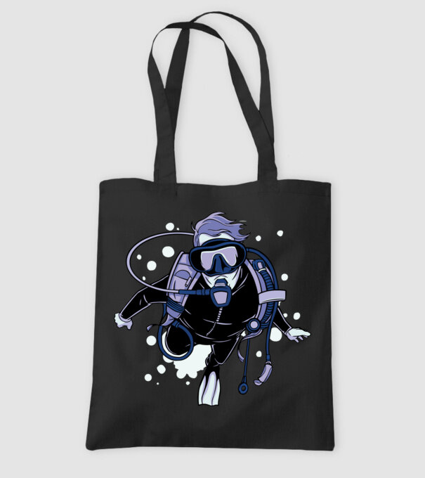 Scuba driver model negru pe tricou