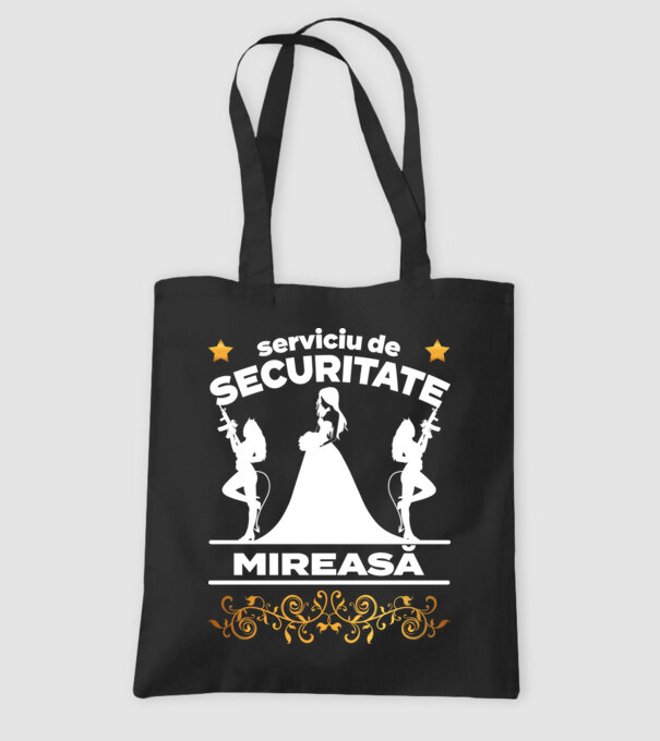 serviciu de securitate mireasă model negru pe tricou