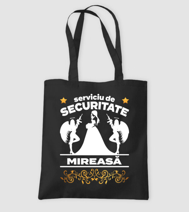serviciu de securitate mireasă model negru pe tricou