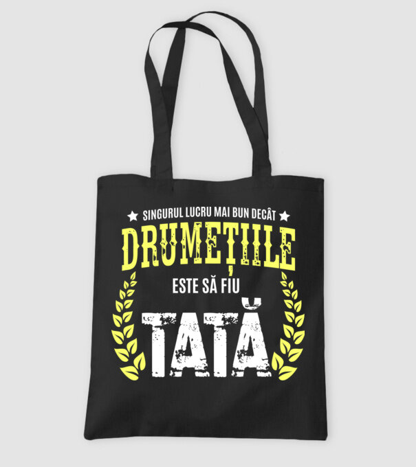 Singurul lucru mai bun decât drumețiile este să fiu tată model negru pe tricou