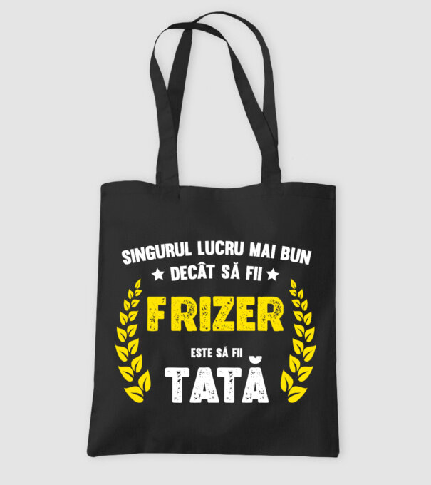 Singurul lucru mai bun decât să fii_frizer D7140713 model negru pe tricou