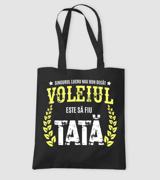 Singurul lucru mai bun decât voleiul este să fiu tată model negru pe tricou