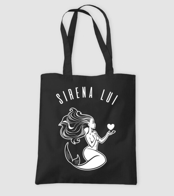 Sirena lui model negru pe tricou