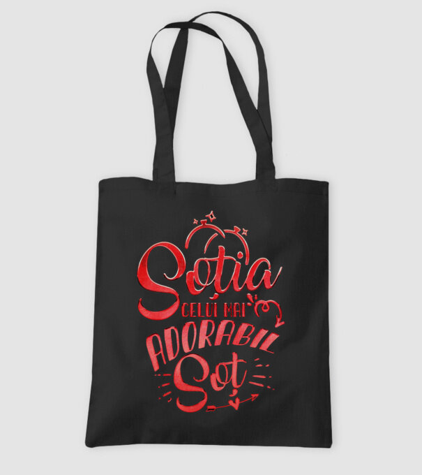 Soția celui mai adorabil soț model negru pe tricou