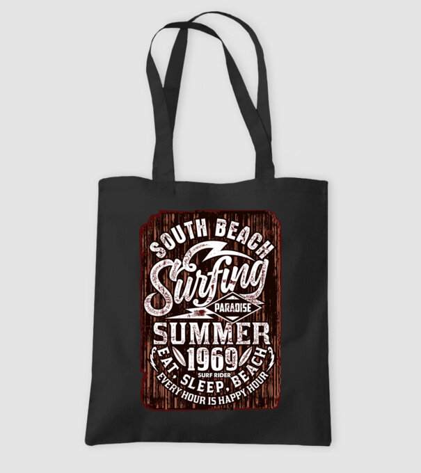 South Beach model negru pe tricou