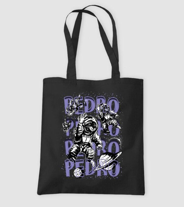 SPACE PEDRO model negru pe tricou