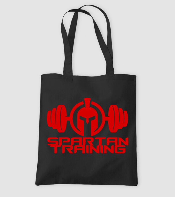 Spartan Training model negru pe tricou