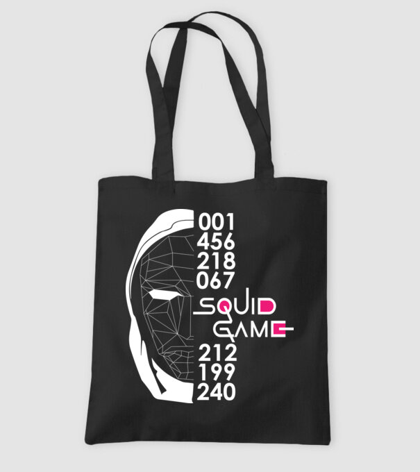 squid game numbers model negru pe tricou
