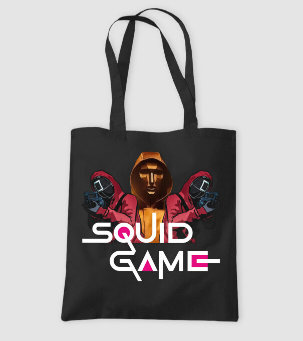 squid game poster model negru pe tricou