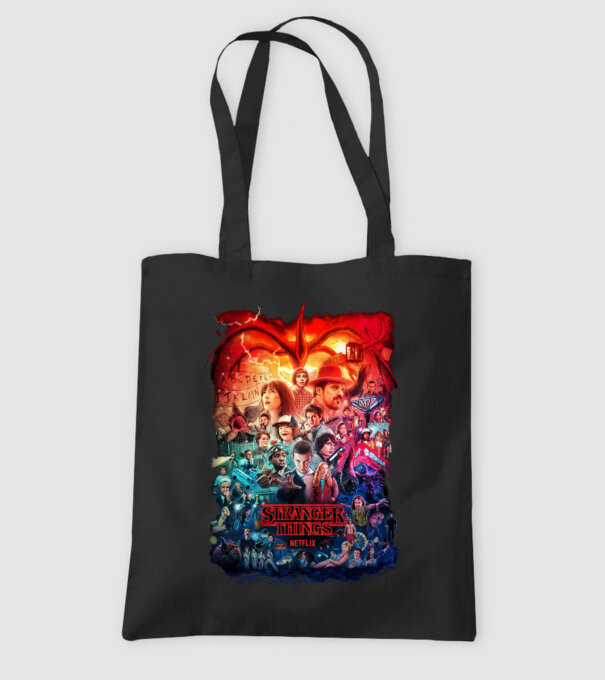 stranger things tribute poster2 model negru pe tricou