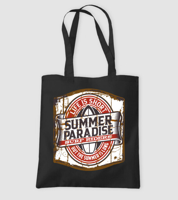 Summer Paradise model negru pe tricou