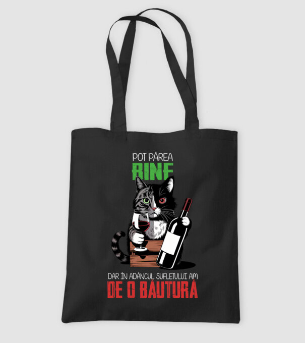 sunt bun pentru o băutură Negru model negru pe tricou