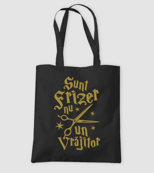 sunt frizer, nu un vrăjitor model negru pe tricou