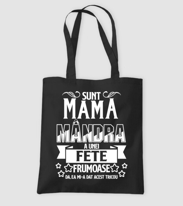 Sunt mama mândră a unei fete frumoase - da, ea mi-a dat acest tricou model negru pe tricou