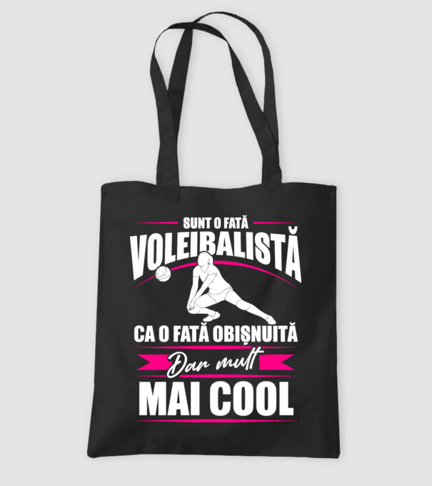 sunt o fată voleibalistă, ca o fată obișnuită, dar mult mai cool model negru pe tricou