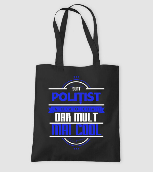 Sunt polițist, la fel ca toți ceilalți, dar mult mai cool model negru pe tricou