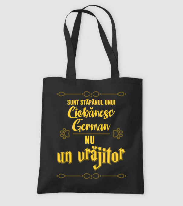 sunt stăpânul unui ciobănesc german, nu un vrăjitor model negru pe tricou