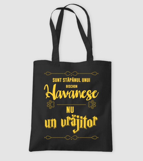 sunt stăpânul unui havanese, nu un vrăjitor model negru pe tricou