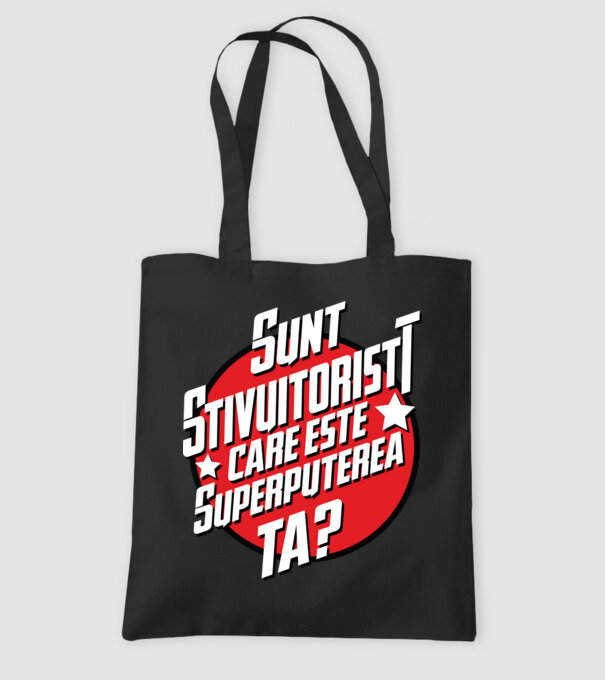 sunt stivuitorist, care este superputerea ta? model negru pe tricou