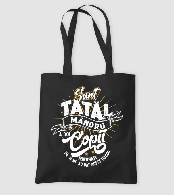 Sunt tatăl mândru a doi copii minunați - da, ei mi-au dat acest tricou model negru pe tricou
