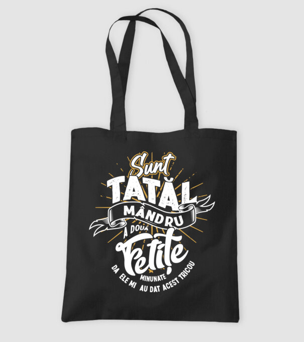 Sunt tatăl mândru a două fetițe minunate - da, ele mi-au dat acest tricou model negru pe tricou