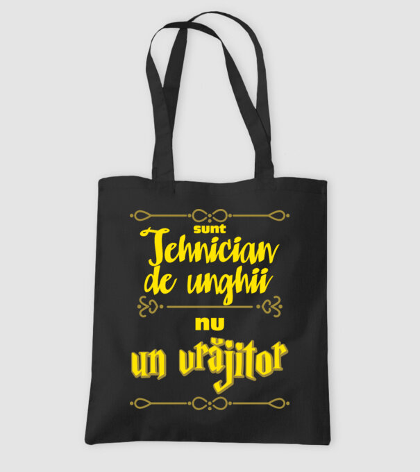 Sunt tehnician de unghii, nu un magician model negru pe tricou