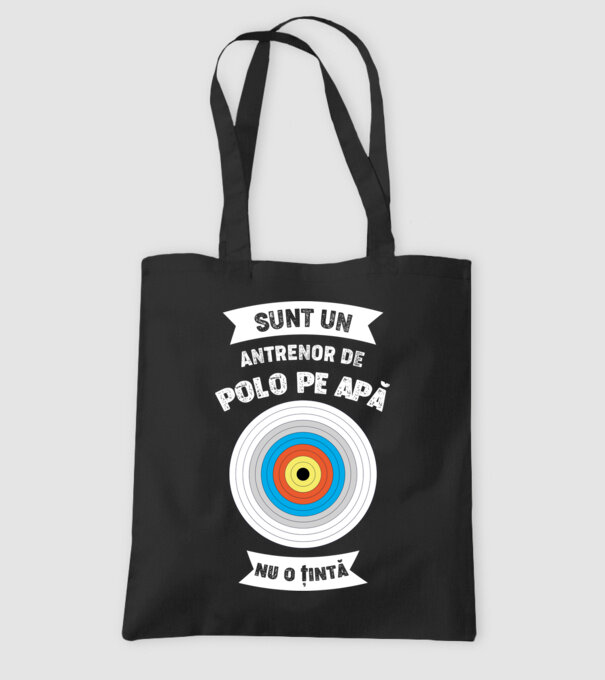 sunt un antrenor de Polo pe apă, nu o țintă model negru pe tricou