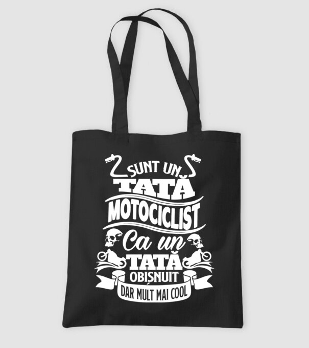 Sunt un tată motociclist, ca un tată obișnuit, dar mult mai cool model negru pe tricou