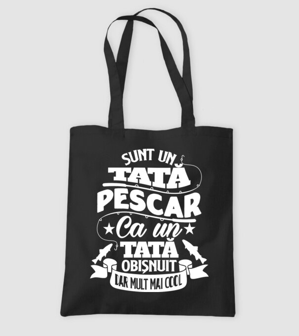 Sunt un tată pescar, ca un tată obișnuit, dar mult mai cool model negru pe tricou