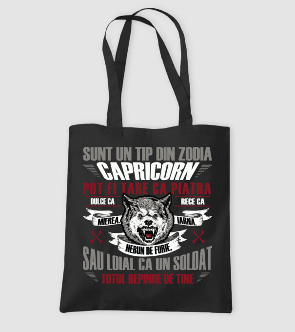 Sunt un tip din zodia Capricorn model negru pe tricou