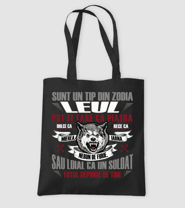 Sunt un tip din zodia Leul model negru pe tricou