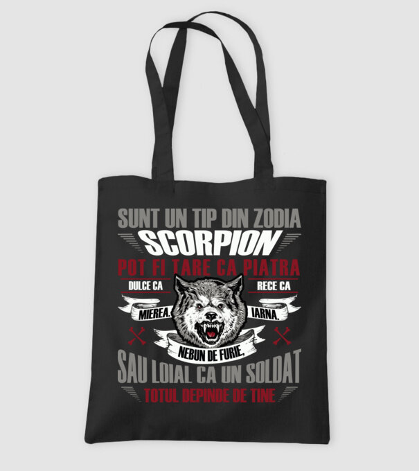 Sunt un tip din zodia Scorpion model negru pe tricou