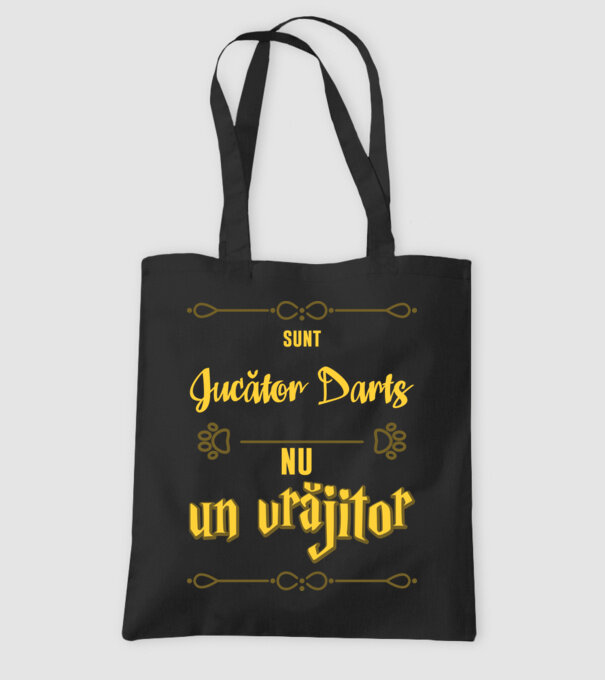 Sunt jucător darts, nu un vrăjitor model negru pe tricou