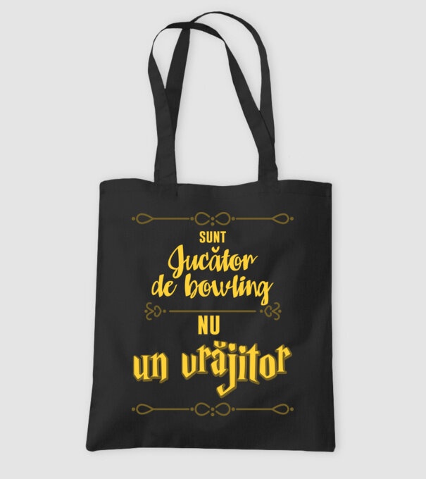 Sunt jucător de bowling, nu un magician model negru pe tricou