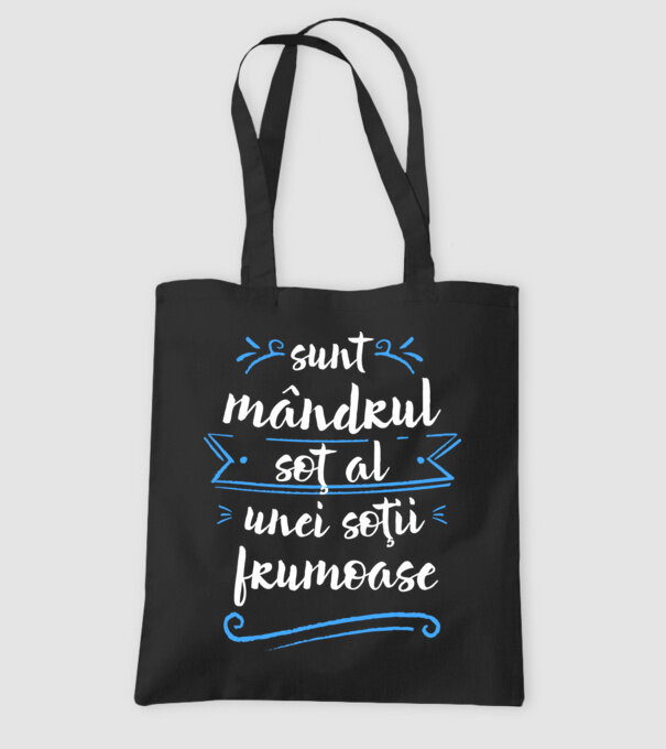 sunt mândrul soț al unei soții frumoase model negru pe tricou