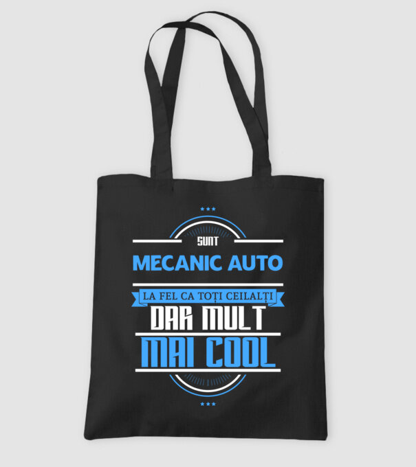 Sunt mecanic auto, la fel ca toți ceilalți, dar mult mai cool model negru pe tricou