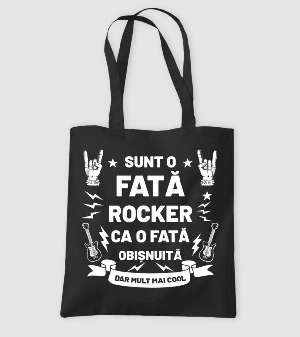Sunt o fată rocker, ca o fată obișnuită, dar mult mai cool model negru pe tricou